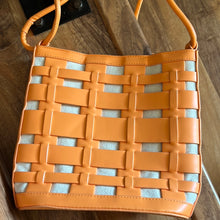 Load image into Gallery viewer, 10-17-23 window pane purse: Orange, green
