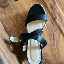 Load image into Gallery viewer, 10-17-23 new black wedge espadrille
