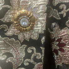 Load image into Gallery viewer, 10-5-23 gold black floral blazer
