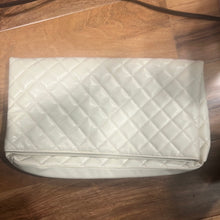 Load image into Gallery viewer, 11-14-23 cream quilted fold  over purse
